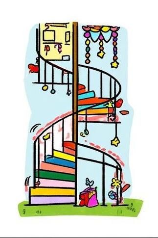 有沒有螺旋樓梯的簡筆畫教程？（有沒有螺旋樓梯的簡筆畫教程,掌握透視和分段技巧就能畫出來）