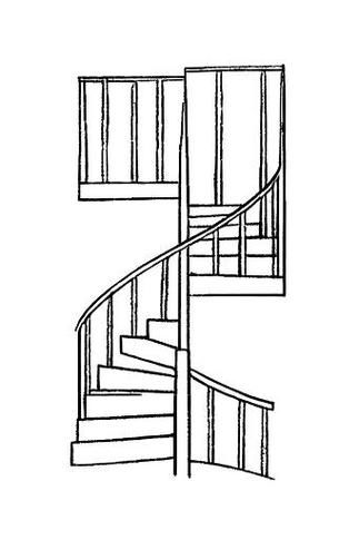 有沒有螺旋樓梯的簡筆畫教程？（有沒有螺旋樓梯的簡筆畫教程,掌握透視和分段技巧就能畫出來）